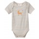 People Wear Organic - Bio Baby Body kurzarm mit Tiger-Druck und Streifen