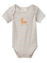 People Wear Organic - Bio Baby Body kurzarm mit Tiger-Druck und Streifen