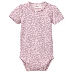 People Wear Organic - Bio Baby Body kurzarm mit Veilchen-Allover
