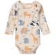 People Wear Organic - Bio Baby Body langarm mit Zootieren-Allover