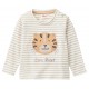 People Wear Organic - Bio Baby Langarmshirt mit Tiger-Applikation und Streifen
