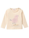 People Wear Organic - Bio Baby Langarmshirt mit Vogel-Druck und Streifen