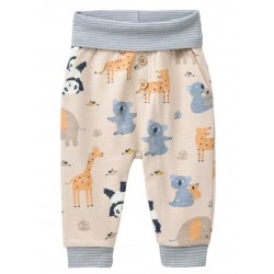 People Wear Organic - Bio Baby Sweathose mit Seitentaschen und Zootiere-Allover