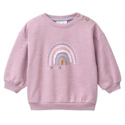 People Wear Organic - Bio Baby Sweatshirt mit Regenbogen-Applikation
