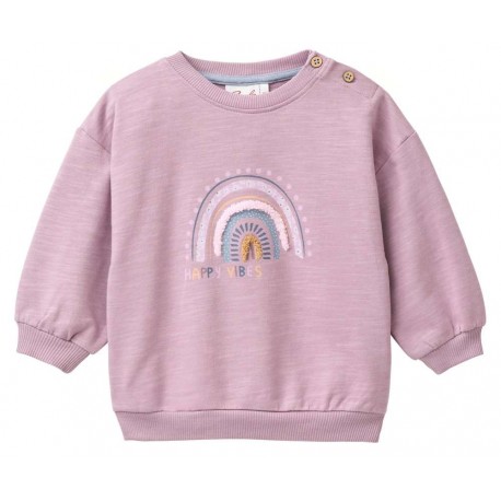 People Wear Organic - Bio Baby Sweatshirt mit Regenbogen-Applikation