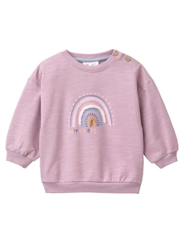 People Wear Organic - Bio Baby Sweatshirt mit Regenbogen-Applikation