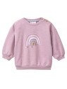 People Wear Organic - Bio Baby Sweatshirt mit Regenbogen-Applikation