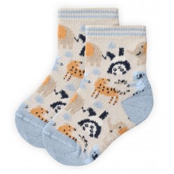 People Wear Organic - Bio Baby Strümpfe mit Zootiere-Allover