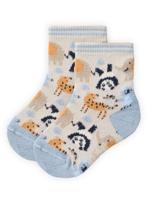 People Wear Organic - Bio Baby Strümpfe mit Zootiere-Allover
