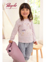 People Wear Organic - Bio Baby Langarmshirt mit Pferde-Applikation und Streifen