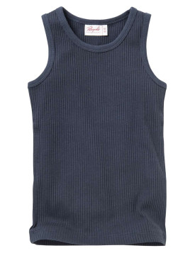 People Wear Organic - Bio Kinder Unterhemd mit Rippen-Struktur, blau