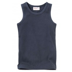 People Wear Organic - Bio Kinder Unterhemd mit Rippen-Struktur, blau