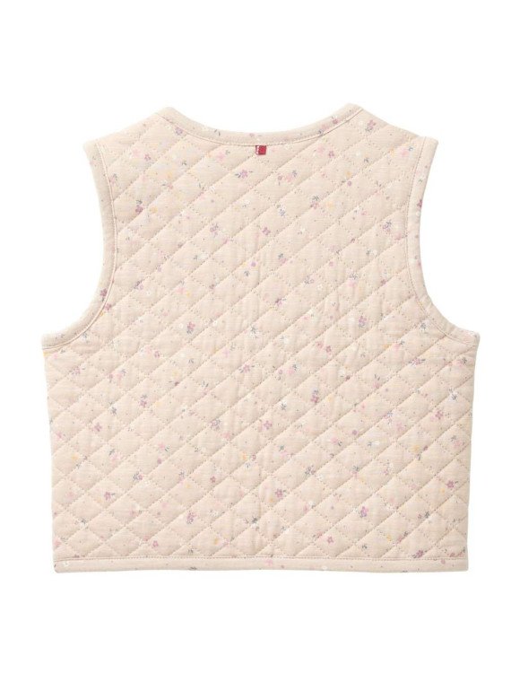 People Wear Organic - Bio Kinder Wende Steppweste mit Blümchen-Allover