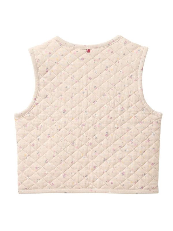 People Wear Organic - Bio Kinder Wende Steppweste mit Blümchen-Allover