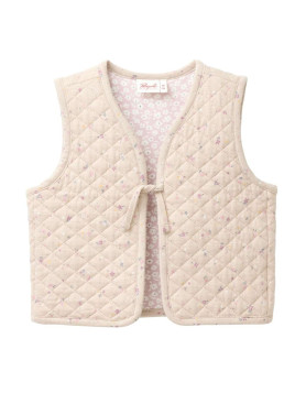 People Wear Organic - Bio Kinder Wende Steppweste mit Blümchen-Allover