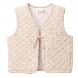 People Wear Organic - Bio Kinder Wende Steppweste mit Blümchen-Allover