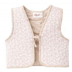 People Wear Organic - Bio Baby Wende Steppweste mit Veilchen-Allover