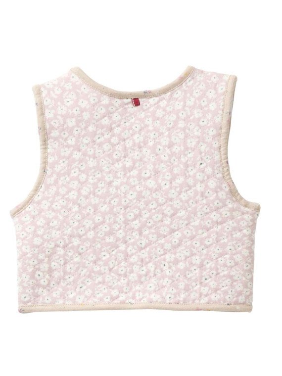 People Wear Organic - Bio Baby Wende Steppweste mit Veilchen-Allover