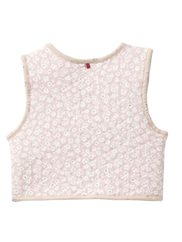 People Wear Organic - Bio Baby Wende Steppweste mit Veilchen-Allover