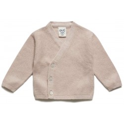 puri organic - Bio Baby Strickjacke mit Krausstrick, Baumwolle/Seide, cameo rose