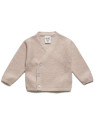 puri organic - Bio Baby Strickjacke mit Krausstrick, Baumwolle/Seide, cameo rose