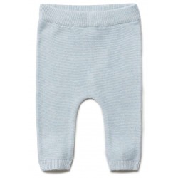 puri organic - Bio Baby Feinstrick Hose, Baumwolle/Seide, hellblau