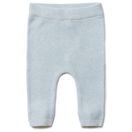 puri organic - Bio Baby Feinstrick Hose, Baumwolle/Seide, hellblau