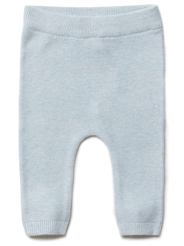 puri organic - Bio Baby Feinstrick Hose, Baumwolle/Seide, hellblau