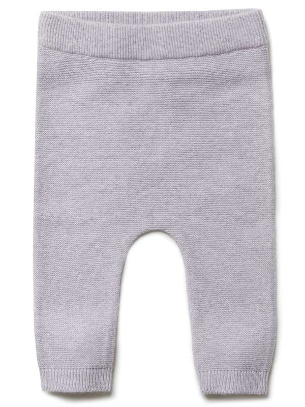 puri organic - Bio Baby Feinstrick Hose, Baumwolle/Seide, lavendel