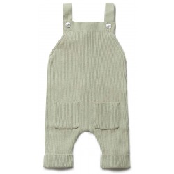 puri organic - Bio Baby Feinstrick Latzhose, Baumwolle/Seide, pistazie