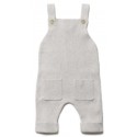 puri organic - Bio Baby Feinstrick Latzhose, Baumwolle/Seide, beigemelange