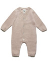 puri organic - Bio Baby Feinstrick Strampler zum Binden, Baumwolle/Seide, cameo rose