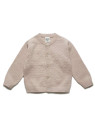 puri organic - Bio Baby Strickjacke aus Popcornstrick, Baumwolle/Seide, cameo rose