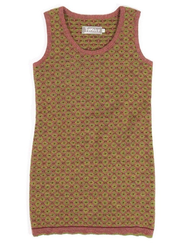 FLOMAX - Bio Kinder Kleid "FLOMAX-Tilda" mit Muster, Wolle, rosenholz/farn