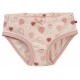 People Wear Organic - Bio Kinder Unterhosen Doppelpack mit Erdbeer-Allover und uni