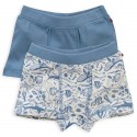People Wear Organic - Bio Kinder Hipshorts Doppelpack mit Unterwasser-Allover/Uni
