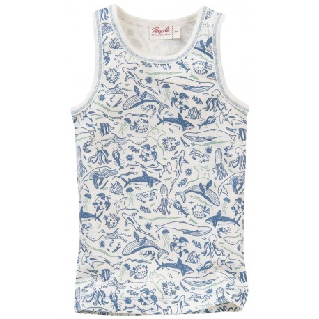 People Wear Organic - Bio Kinder Unterhemd mit Unterwasser-Allover