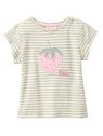 People Wear Organic - Bio Kinder T-Shirt mit Erdbeer-Applikation und Streifen