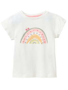 People Wear Organic - Bio Kinder T-Shirt mit fruchtigem Regenbogen-Druck