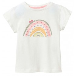People Wear Organic - Bio Kinder T-Shirt mit fruchtigem Regenbogen-Druck