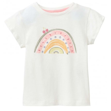 People Wear Organic - Bio Kinder T-Shirt mit fruchtigem Regenbogen-Druck