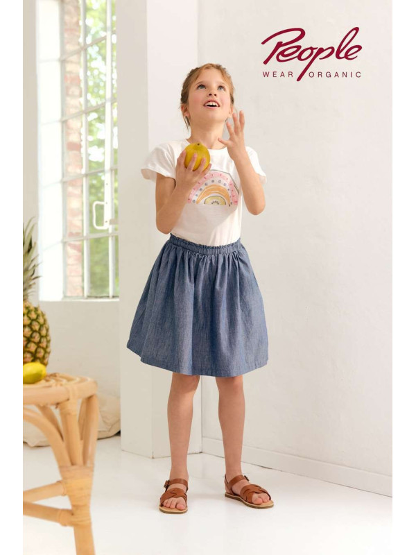 People Wear Organic - Bio Kinder T-Shirt mit fruchtigem Regenbogen-Druck