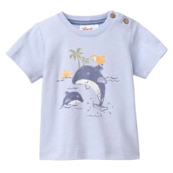 People Wear Organic - Bio Baby T-Shirt mit Delfin-Druck