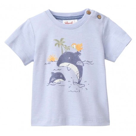 People Wear Organic - Bio Baby T-Shirt mit Delfin-Druck