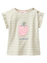 People Wear Organic - Bio Baby T-Shirt mit Erdbeer-Applikation und Streifen