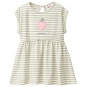 People Wear Organic - Bio Baby Kleid mit Erdbeer-Applikation und Streifen