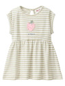 People Wear Organic - Bio Baby Kleid mit Erdbeer-Applikation und Streifen