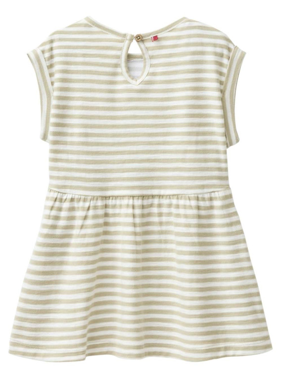 People Wear Organic - Bio Baby Kleid mit Erdbeer-Applikation und Streifen