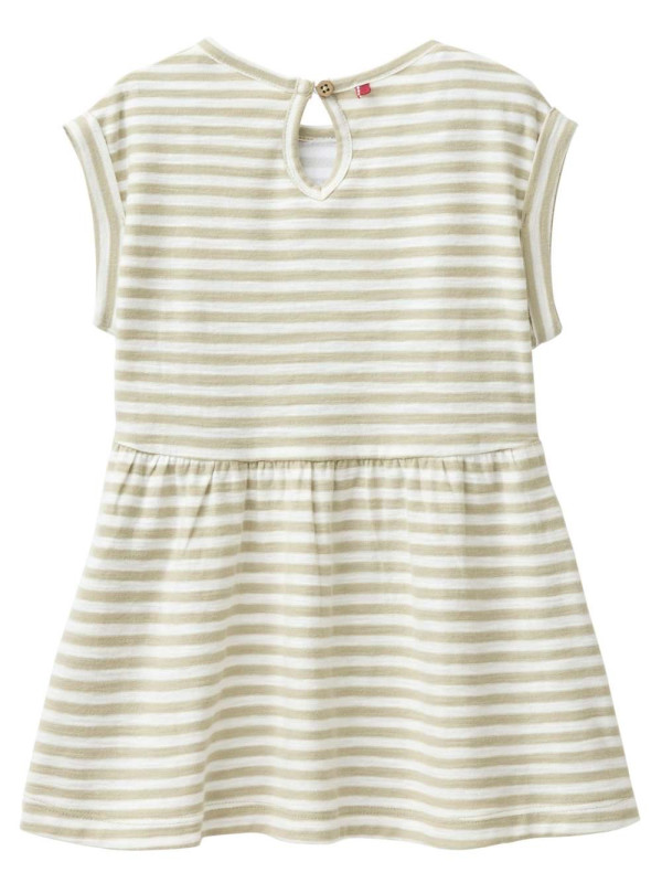 People Wear Organic - Bio Baby Kleid mit Erdbeer-Applikation und Streifen