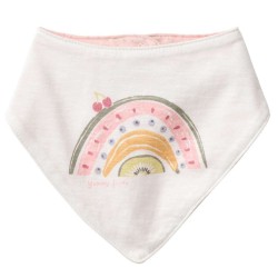 People Wear Organic - Bio Baby Wende Tuch mit fruchtigem Regenbogen-Druck und Punkten